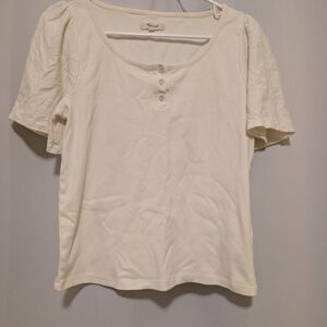 Madewell Cream Puff Sleeve Blouse